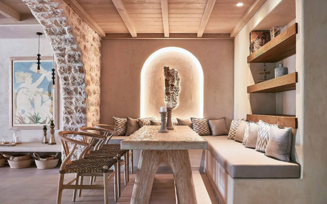 Beachfront villa with a heated pool