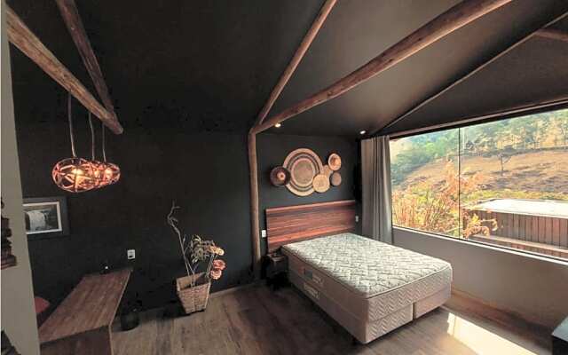 Bangalô Luxo entre lindas cachoeiras