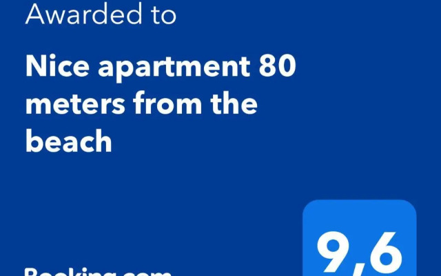 Nice apartment 80 meters from the beach