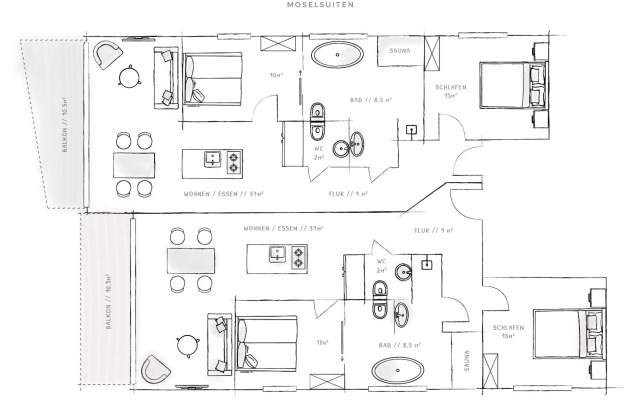 STEILLAGE - Design Moselsuiten mit Panoramablick und SPA