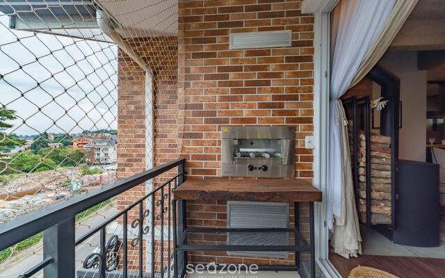 Belissímo apto com lareira em Canela MRA0501