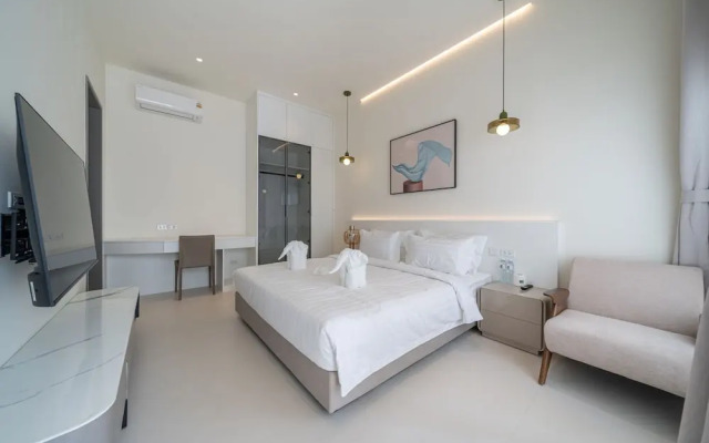 Pool villa with slide karaoke kitchen