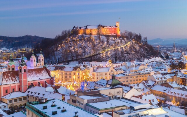 Tromostovje II In Heart Of Ljubljana