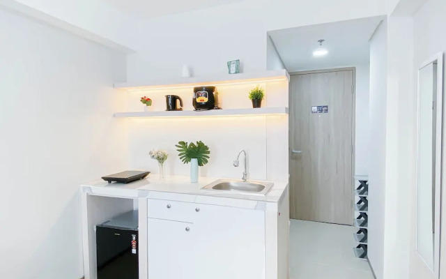 Warm Neutral Studio Room At Meikarta Apartment