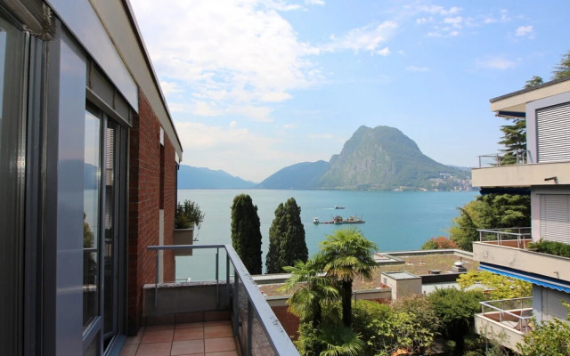 Lugano Blue Marine On Lake Shore
