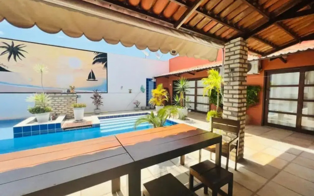 Paradis aca Casa Tropical com Piscina e 3 Su tes