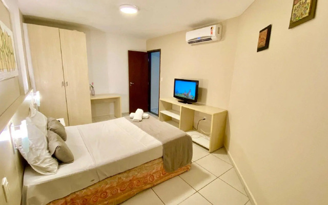 Terrazzo 110 Ponta Negra Praia Flat - NBI - 54 m2 - Smart Tv