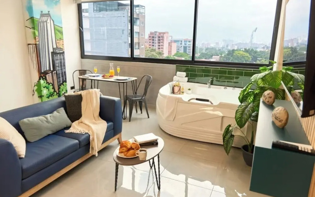 Rosa Negra's Cozy Stadio Suite With Jacuzzi