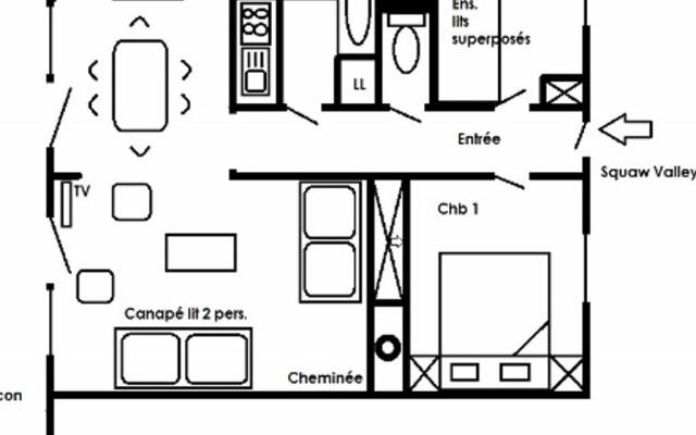 Appartement Méribel, 3 pièces, 6 personnes - FR-1-411-185