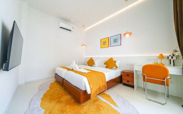 Pool villa with slide karaoke kitchen