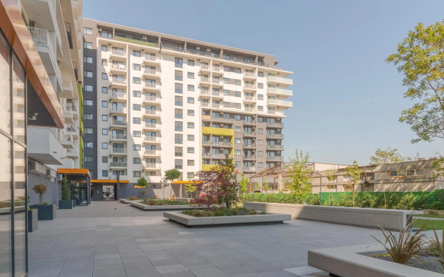 High view by shopping park