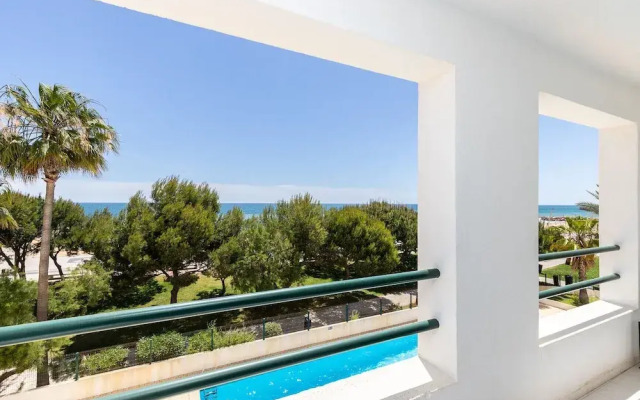 Quarteira First Line Front Beach Pool Flat View