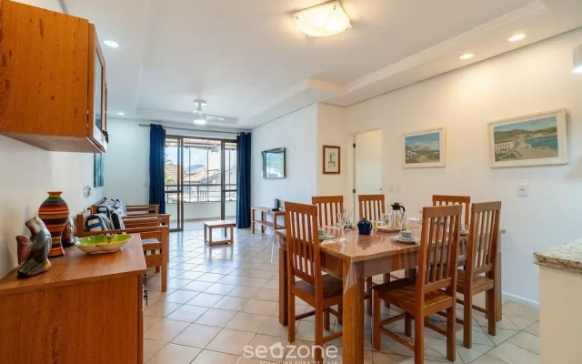 Apto com Vista Mar a 214m da Praia - BLU0206