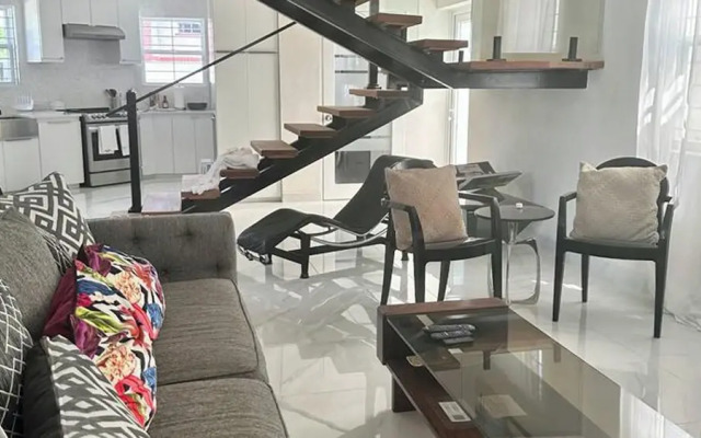 Kick back and relax in this calm, stylish space