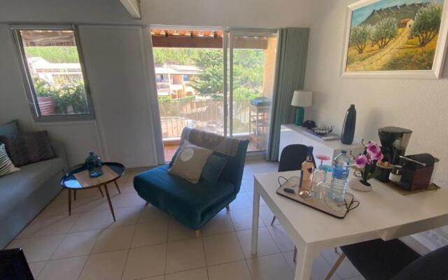 Golfe St Tropez Magique T2 duplex vue mer piscine, garage