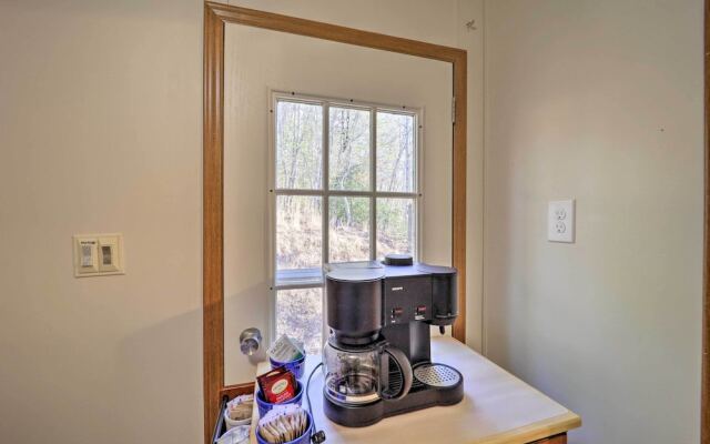 Deck + 2 Fire Pits: Riverfront Spruce Pine Rental!