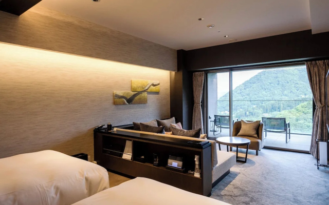Deluxe with Open-air Bath East Wing Upper Floor Twin Japanese Style room (트윈 침대 2개) 사진 2