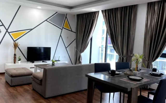 #2.1 Jazz Suites Large Bed Vivacity Kuching 3rooms