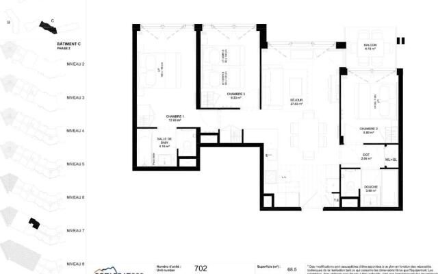 Appartement Les Arcs 1800, 4 pièces, 6 personnes - FR-1-352-45