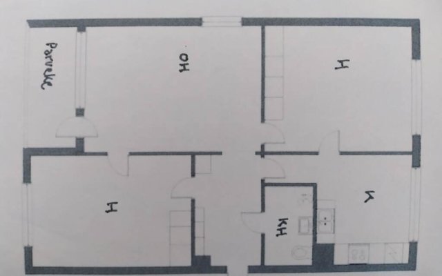 Apartment with two bedrooms and a parking space