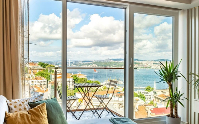 Central Apartment With Bosphorus View in Cihangir