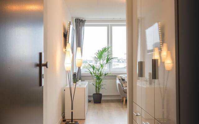 Skyline-Apartment mit Blick auf Essen
