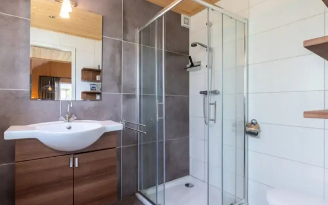 Forest Lodge in Nature With Pond Views