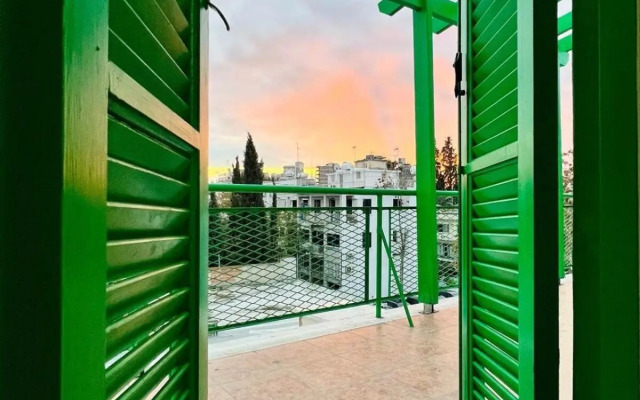 City center studio with terrace view