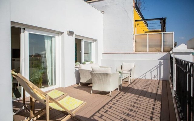 Stunning 1 Bed W Sunny Terrace In Madrid Center