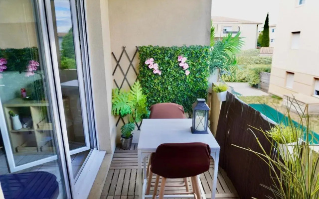 Studio dans résidence avec piscine