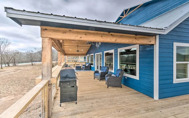 Upscale Riverfront Home w/ Beach & Fire Pit!