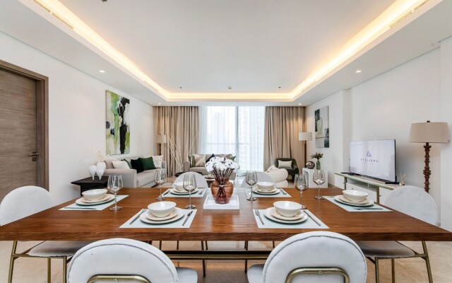 Luxe 3BR with Burj Khalifa view