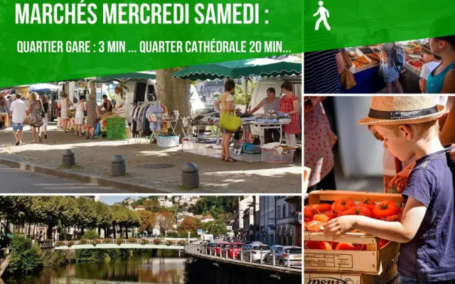 Lumineux appartement, 3min de la gare, équipé fibre, bonsejour19