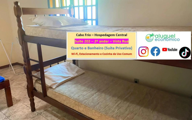 Cabo Frio - Hospedagem Central - Aluguel Economico