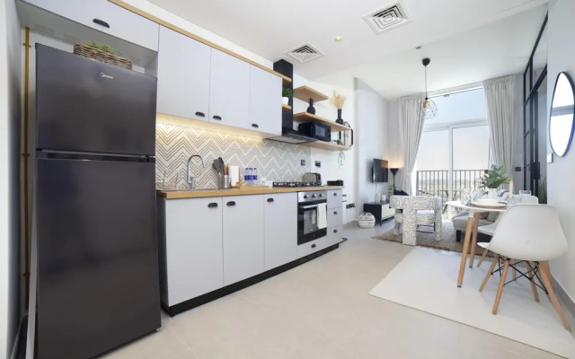 Contemporary 1BR Sleeps4 Balcony Pool Gym Dxbhills