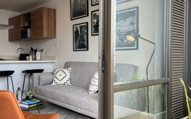 w Wonderful 1BR With Moder Balcony in Poblado