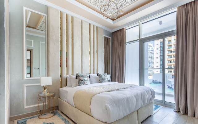 Modern Arabian Themed 1BR Apartment in Dubai Marina