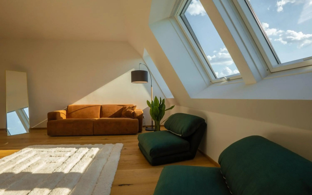 2-story penthouse with designer renovation for 2 people 2 air conditioners - Hotel in Vienna - Photo 4