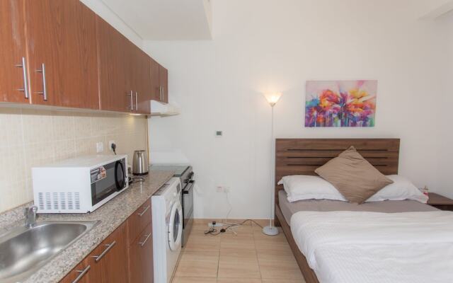 Zen studio with panorama city views