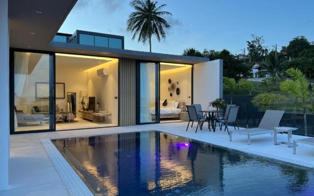 AURA AIR 1, pool & seaview villa, Choengmon 500m
