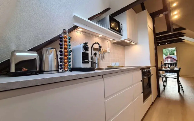 Beautiful Penthouse Near Center, 2-bedroom, Balcony and Free Parking