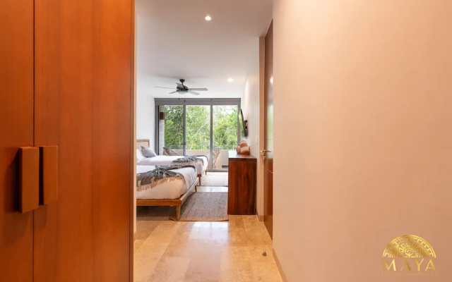 NHOA 208A Lux 2BR Condo Jungle View in Aldea Zama