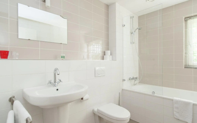 Restored back building of a farm.