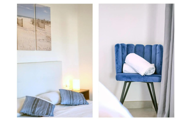 Sunset view modern private poolside apartment