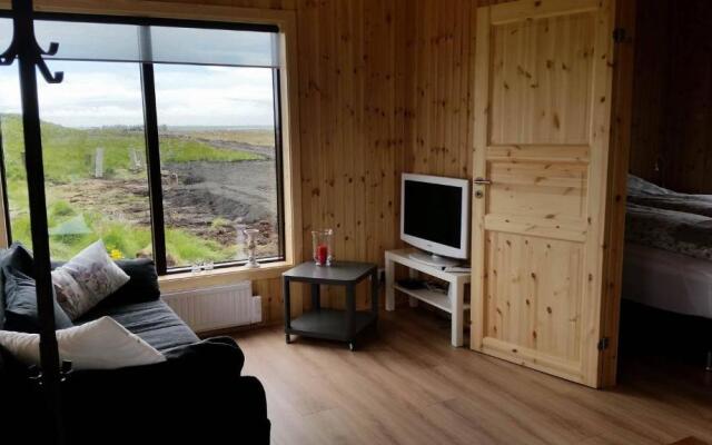 Hekla Cabin 1 Volcano and Glacier View