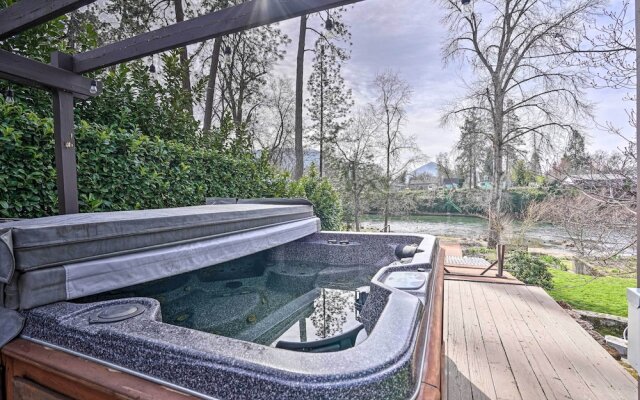 Serene Riverfront Escape w/ Hot Tub & Views!