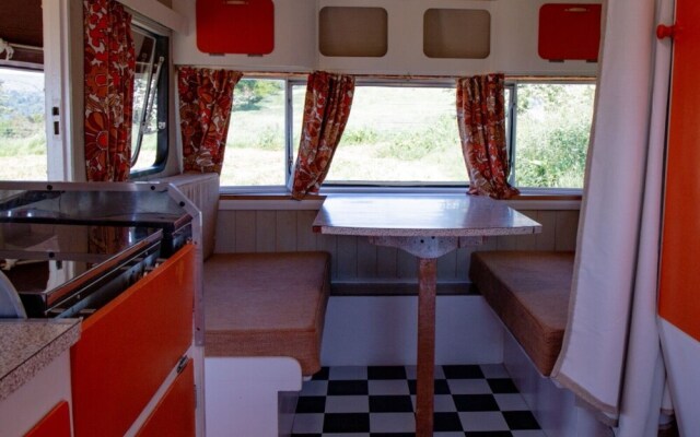 Retro 1960's Caravan With Mountain Views