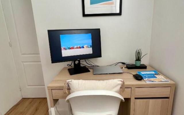 Nid douillet de 45 m2, centre-ville, 2 chambres
