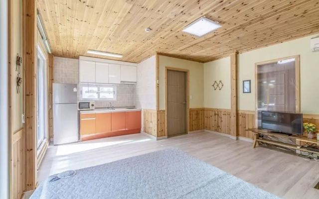 White Pension in Forest