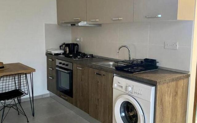 Sleek Flat With Shared Pool and Sea View in Iskele